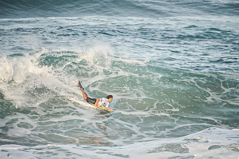 A bodyboarder at the Colorada Pro 2023 last weekend.